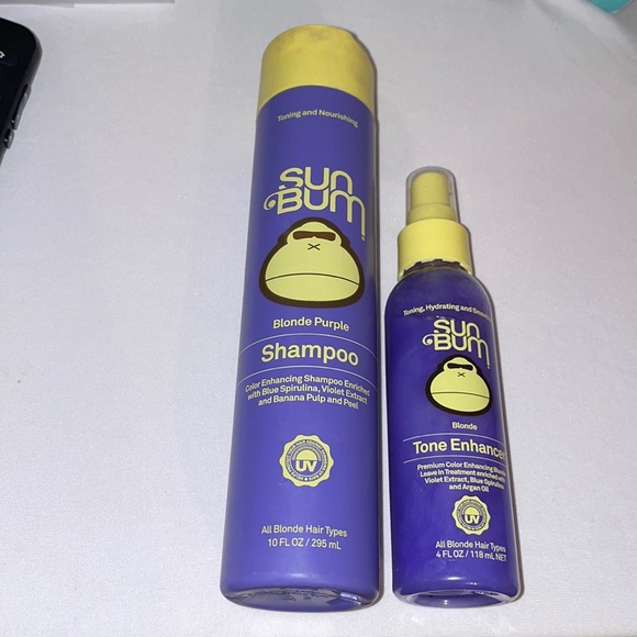 Brand NEW LOT of 1 sun bum blonde purple shampoo and 1 tone enhancer spray. - Picture 1 of 4